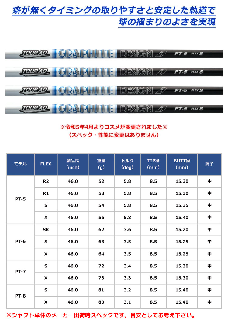 PT6S　装着44. 5インチ　タイトリストスリーブ付　ドライバーTOURAD PT6S 装着44. 5インチ タイトリストスリーブ付 ドライバーTOURAD