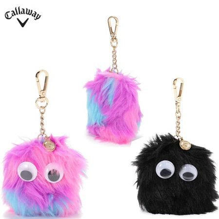 キャロウェイ_フェイクファーボールポーチカラビナ付き_241-0298802