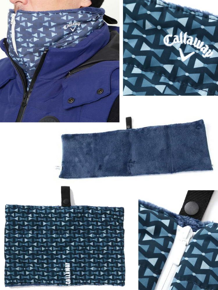 キャロウェイ_リボン柄プリント_ネックウォーマー_メンズ_241-0298505