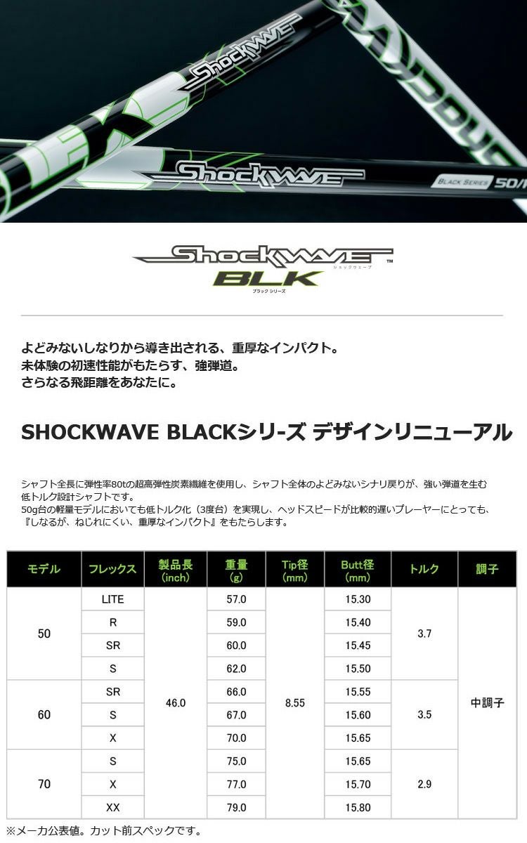 タイトリストスリーブ付きシャフトS-TRIXXShockWAVEBLACK(TSR／TSi／TS／917／915／913／910)
