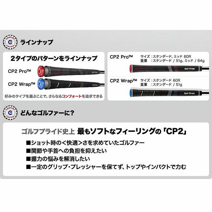 ゴルフプライド GOLF PRIDE CP2シリーズ グリップ [Pro(赤キャップ