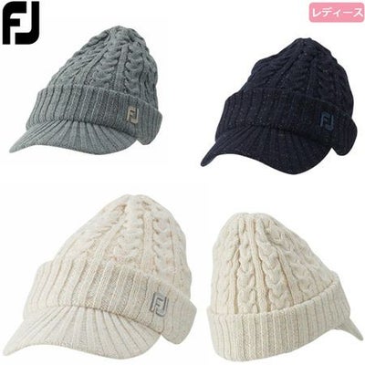 フットジョイ_FJウィメンズつば付きラメニットキャップ_FJWHW1826