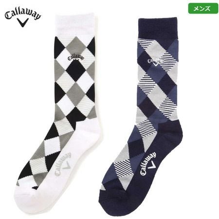 キャロウェイ_アーガイル柄ミドルソックス_メンズ_2410293504