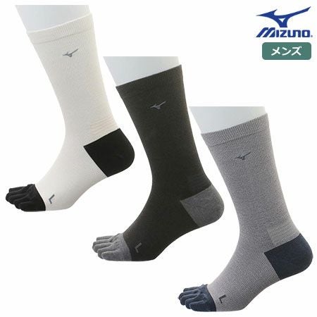 ミズノブレスサーモフィットウェル5本指ミドル丈ソックス52JX8501