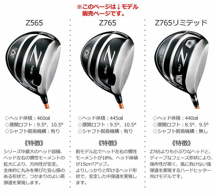 スリクソンSRIXONZ765ドライバー