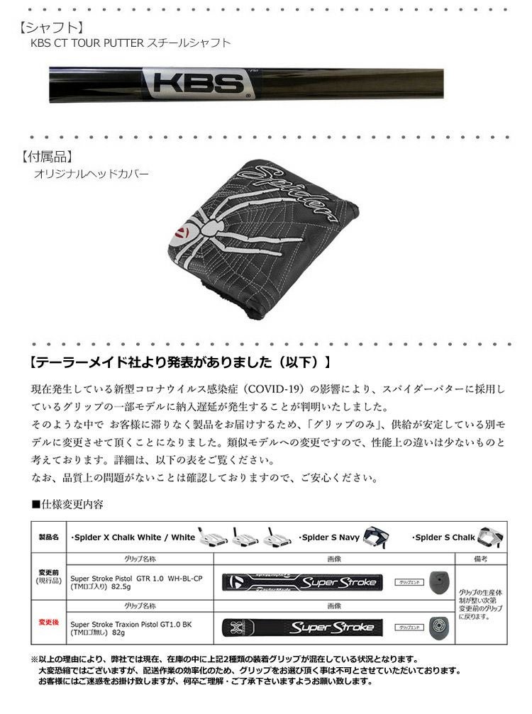 テーラーメイド_TaylorMade_SPIDER_X_CHALK_WHITE