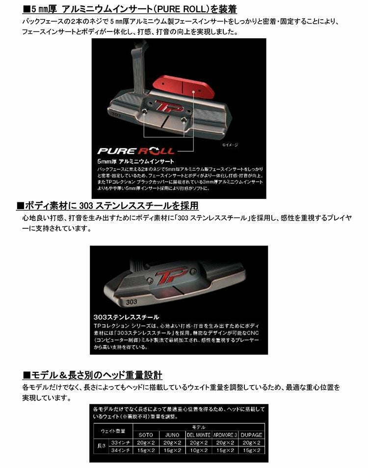 テーラーメイドTaylorMadeTPコレクション_PATINA_パティーナ_パター