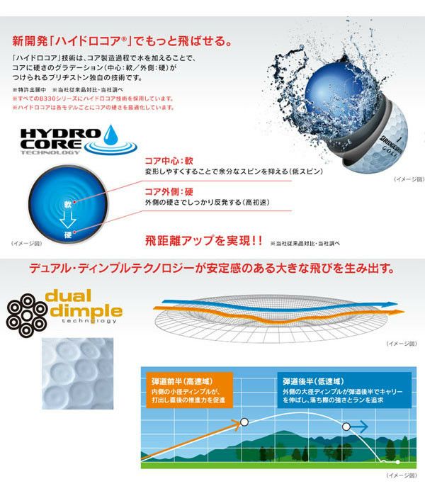 ブリヂストンゴルフBRIDGESTONEB330Sボール[1ダース]