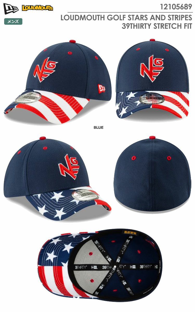 ニューエラLOUDMOUTHGOLFSTARANDSTRIPES39THIRTYSTRETCHFIT