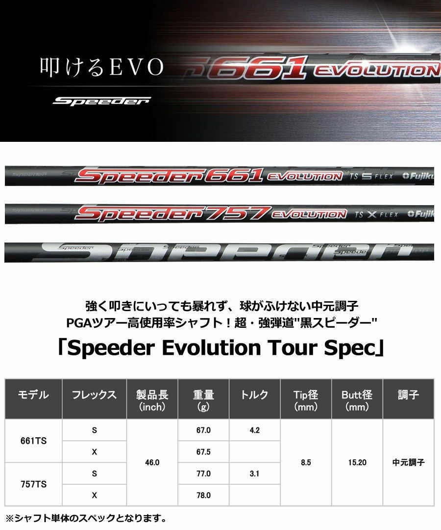 タイトリスト スリーブ付きシャフト Speeder Evolution TS (TS2／TS3