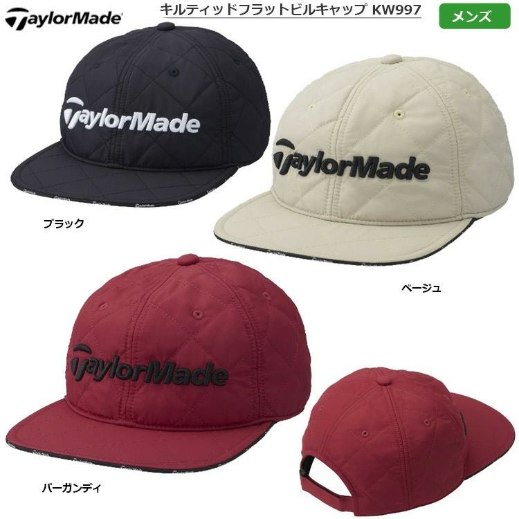 テーラーメイド_キルティッドフラットビルキャップ_メンズ_KW997