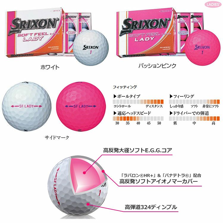 SRIXONスリクソン'14SOFTFEELLADYボール1ダース