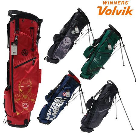 MARVEL スタンドバッグ ボルビック Volvik マーベル キャディバッグ 3分割 MARVEL GOLF BAG