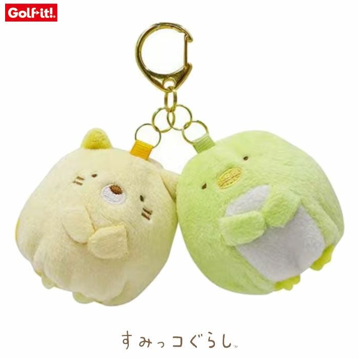 ライトすみっコぐらしボールポーチツインぺんぎん？+ねこC-170ボール2個収納ゴルフラウンド用品LITEGOLF日本正規品