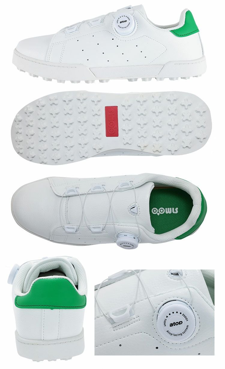 毎日発送】ゴルフシューズ メンズ OOWLS 本格ダイヤル式 スパイクレス