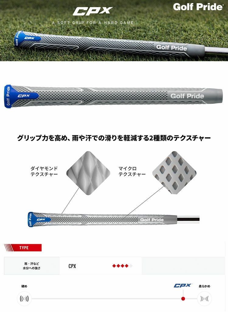 ゴルフプライド CPX スタンダード グリップ バックラインなし M60R