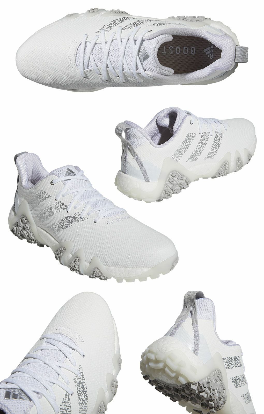 アディダスゴルフシューズコードカオス22LVL61メンズスパイクレスシューズGX3932ホワイト/シルバーメタリック/グレーツーadidas2022年モデル日本正規品