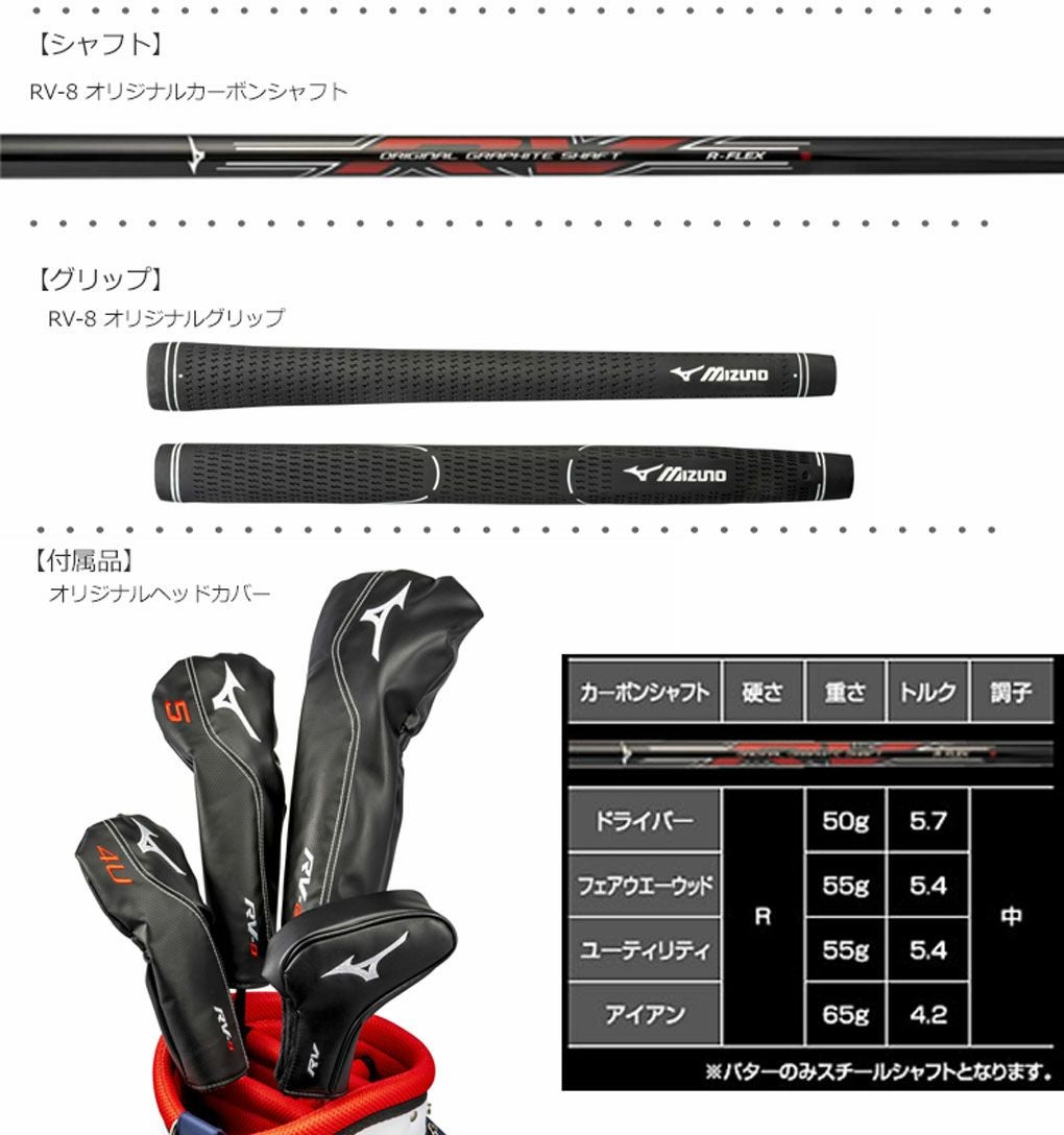 ミズノ_ゴルフクラブ10本セット_キャディバッグ付