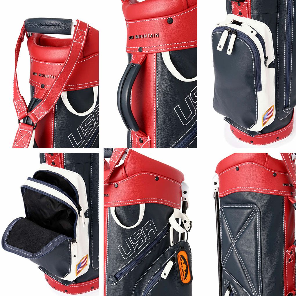 毎日発送】サンマウンテン LEATHER スタンド式 キャディバッグ 9型 267