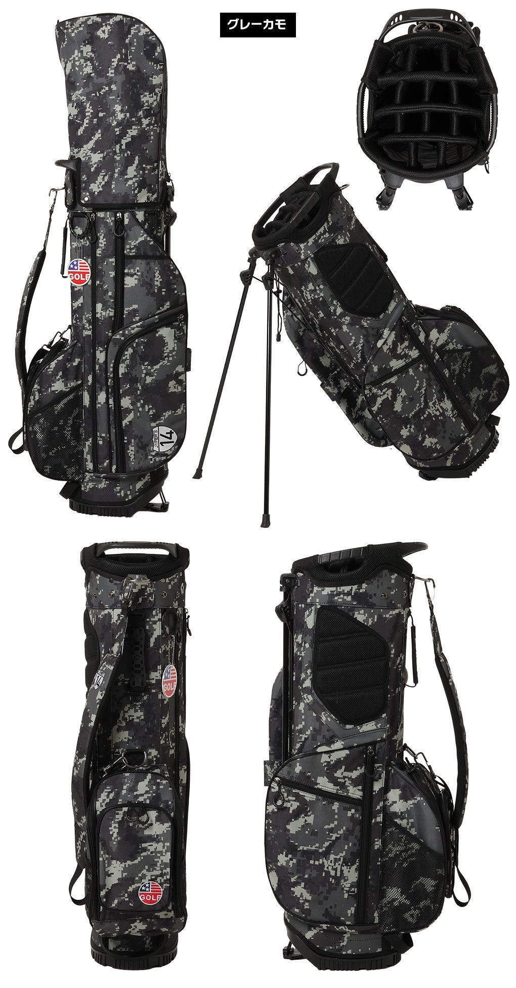 毎日発送】OOWLS 14分割 スタンドキャディバッグ 9.5型 軽量 47インチ