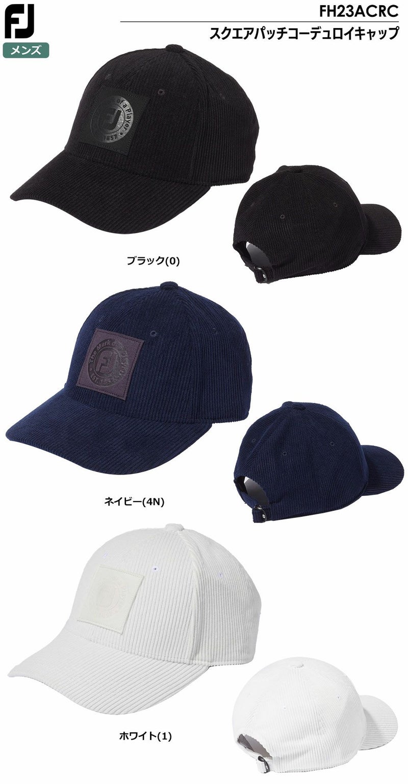 フットジョイスクエアパッチコーデュロイキャップFH23ACRCメンズFOOTJOY2023秋冬モデル日本正規品