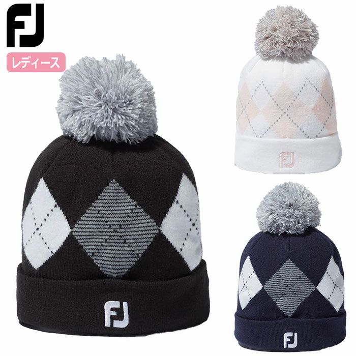 フットジョイWOMEN'SeComfortアーガイルビーニーFH23BWPMレディースFOOTJOY2023秋冬モデル日本正規品