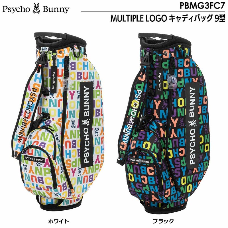サイコバニーMULTIPLELOGOキャディバッグ9型46ｲﾝﾁ対応PBMG3FC7PsychoBunny