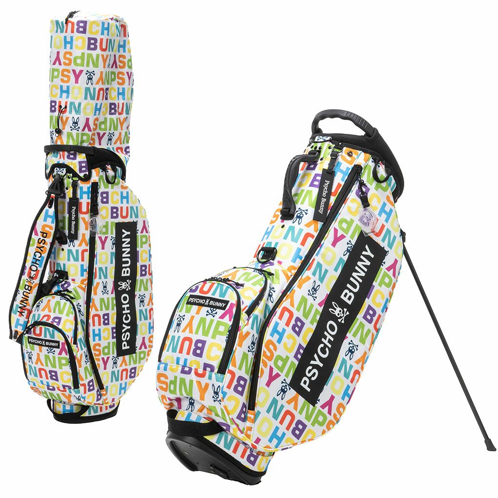 サイコバニーMULTIPLELOGOキャディバッグ9型46ｲﾝﾁ対応PBMG3FC7PsychoBunny