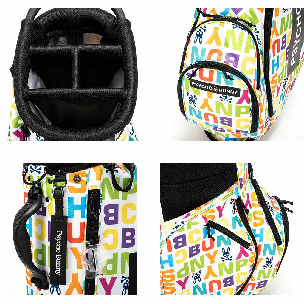 サイコバニーMULTIPLELOGOキャディバッグ9型46ｲﾝﾁ対応PBMG3FC7PsychoBunny
