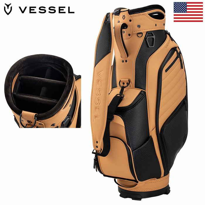 VESSELLuxMidsizeStaffキャディバッグ9.5型6分割ベゼル2023年モデルUSA直輸入品