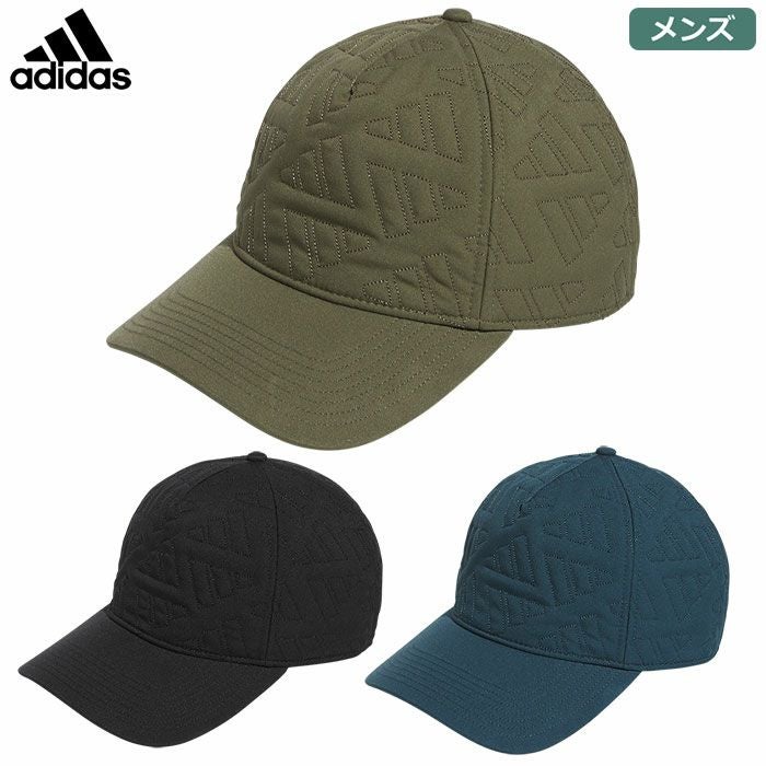 アディダス中わた入りロゴキルトウォームキャップDKL34メンズadidas2023秋冬モデル日本正規品
