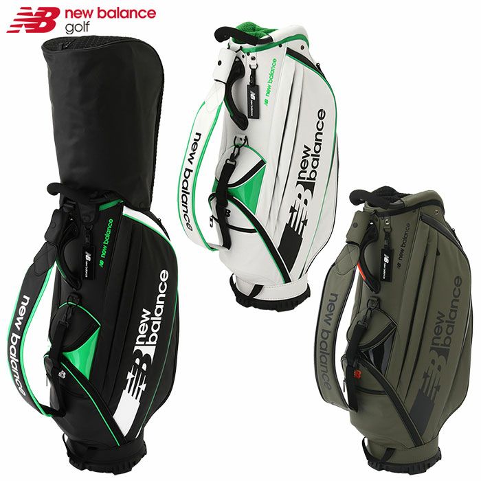 ニューバランス編込風エンボス合成皮革×エナメルキャディバッグ9.5型012-3280002newbalance日本正規品2023年モデル