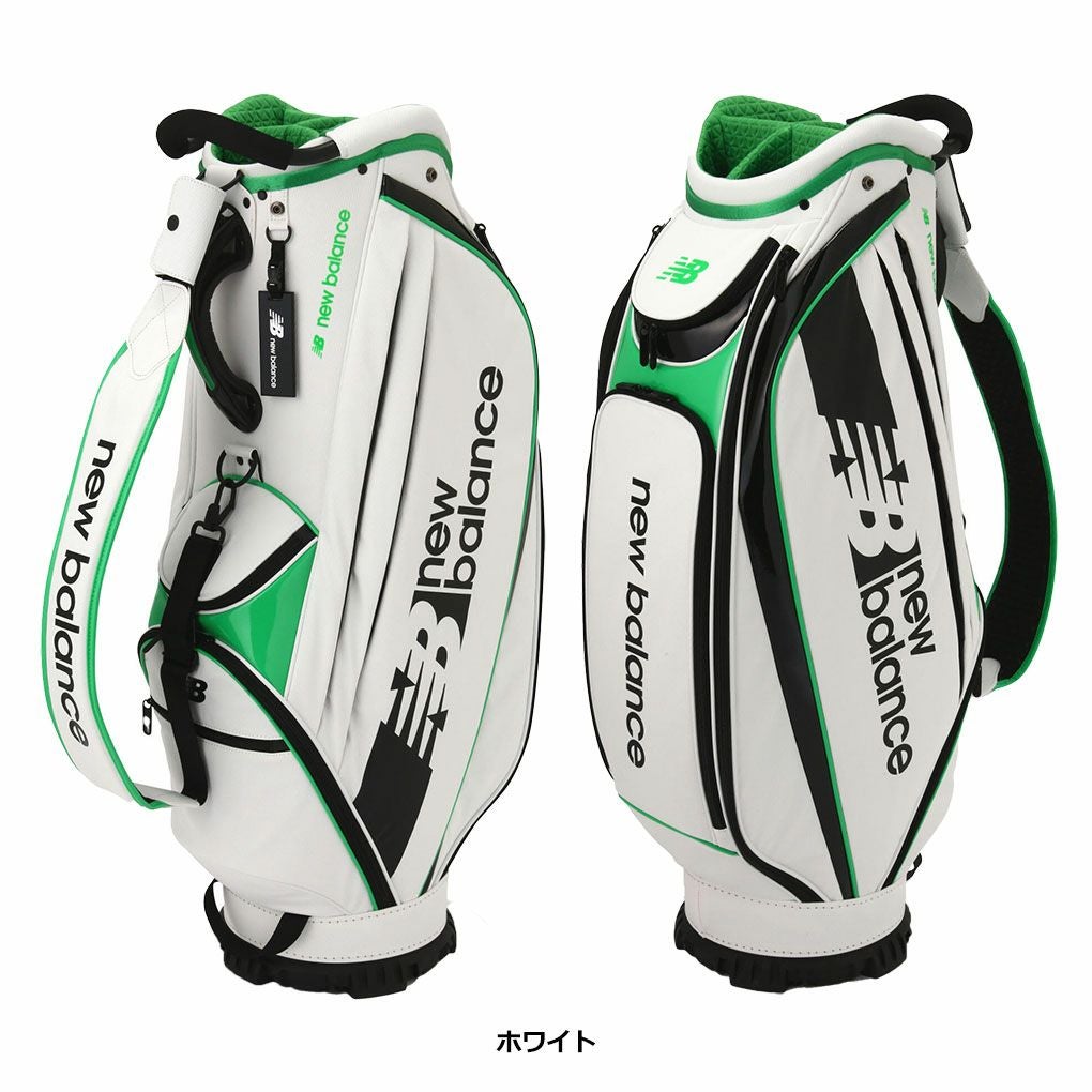 ニューバランス編込風エンボス合成皮革×エナメルキャディバッグ9.5型012-3280002newbalance日本正規品2023年モデル