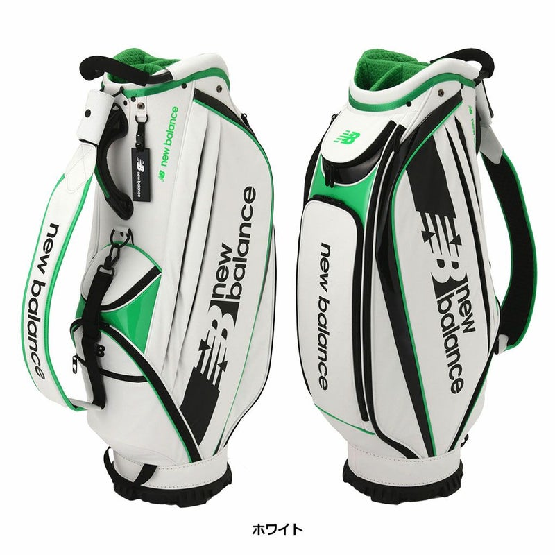 ニューバランス編込風エンボス合成皮革×エナメルキャディバッグ9.5型012-3280002newbalance日本正規品2023年モデル