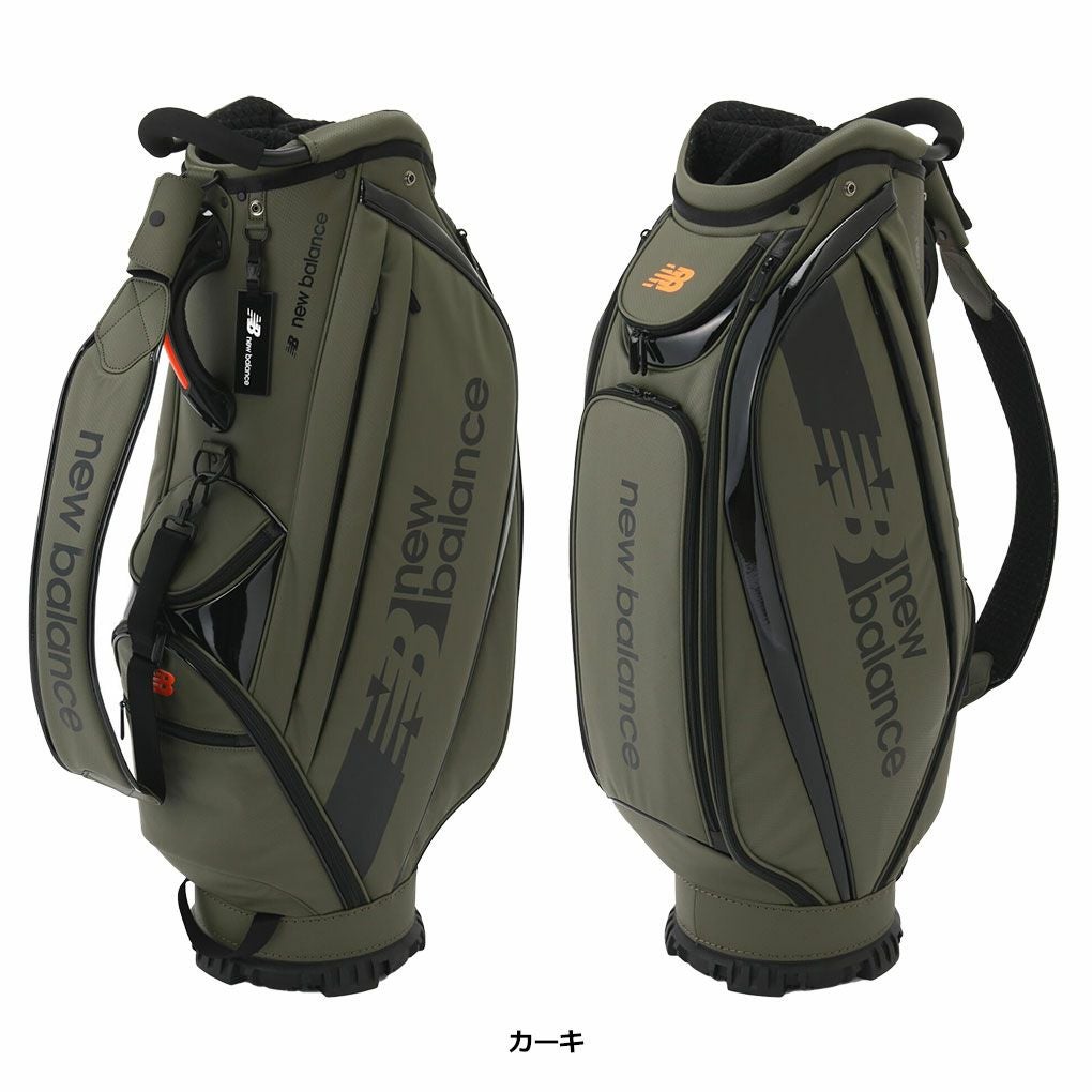 ニューバランス編込風エンボス合成皮革×エナメルキャディバッグ9.5型012-3280002newbalance日本正規品2023年モデル