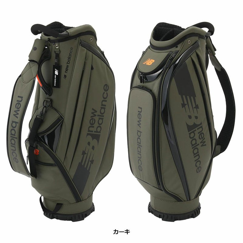 ニューバランス編込風エンボス合成皮革×エナメルキャディバッグ9.5型012-3280002newbalance日本正規品2023年モデル
