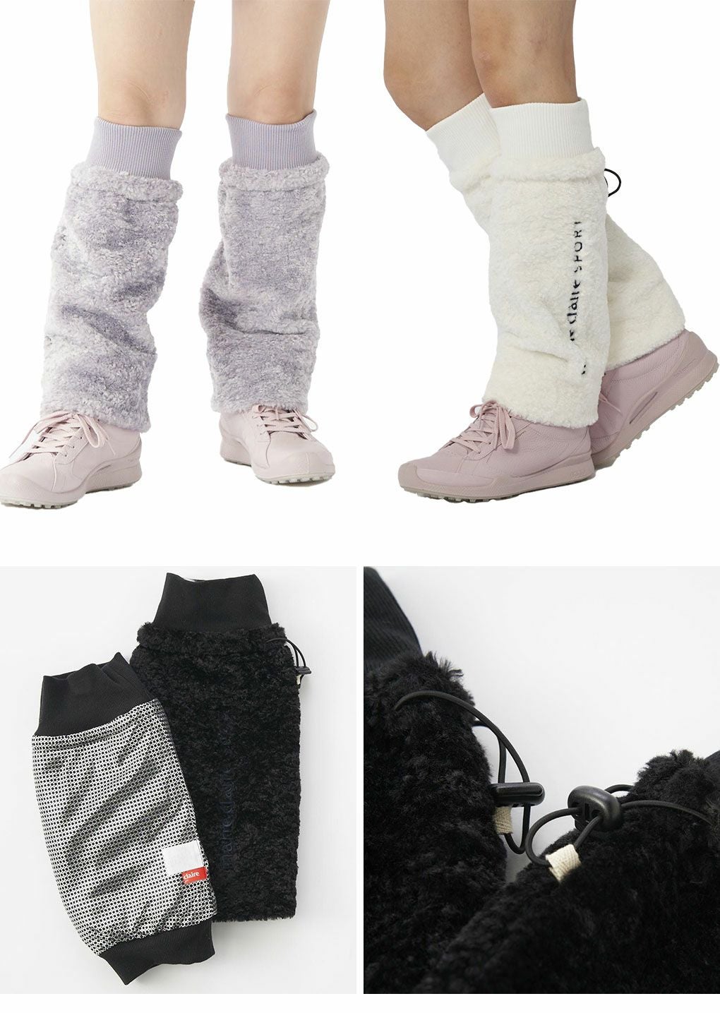 マリクレールファーレッグウォーマー733944レディースmarieclaire2022秋冬モデル日本正規品