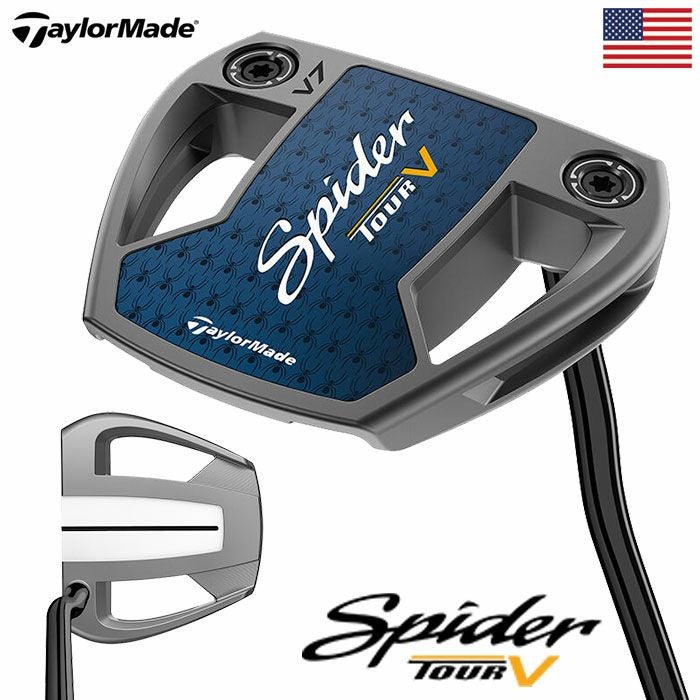 テーラーメイドSPIDERTOURVDOUBLEBENDパターメンズ右用KBSBLACKPVDSTEPLESSシャフトTaylorMadeUSA直輸入品2024年モデル