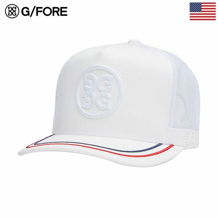 ジーフォース　帽子　キャップ　ゴルフ　白 Gfore ジーフォア ゴルフキャップ CIRCLE G'S SOUTACHE COTTON TWILL