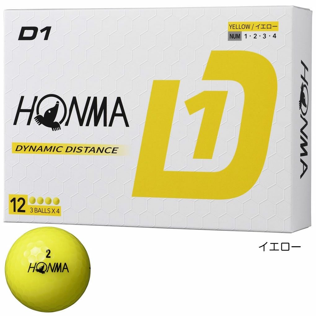 本間ゴルフ ホンマ HONMA 2024 D1ボール 1ダース(12球入) 2024年モデル