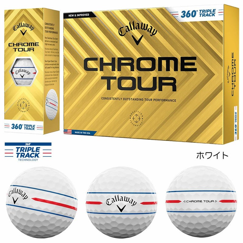 キャロウェイ2024CHROMESOFTCHROMETOURCHROMEゴルフボールメンズ1ダース日本正規品