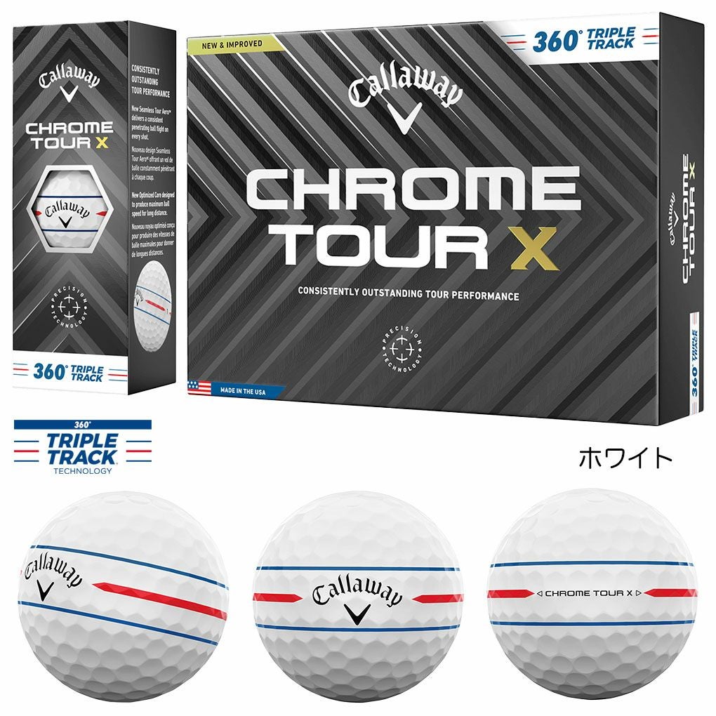 キャロウェイ2024CHROMESOFTCHROMETOURCHROMEゴルフボールメンズ1ダース日本正規品