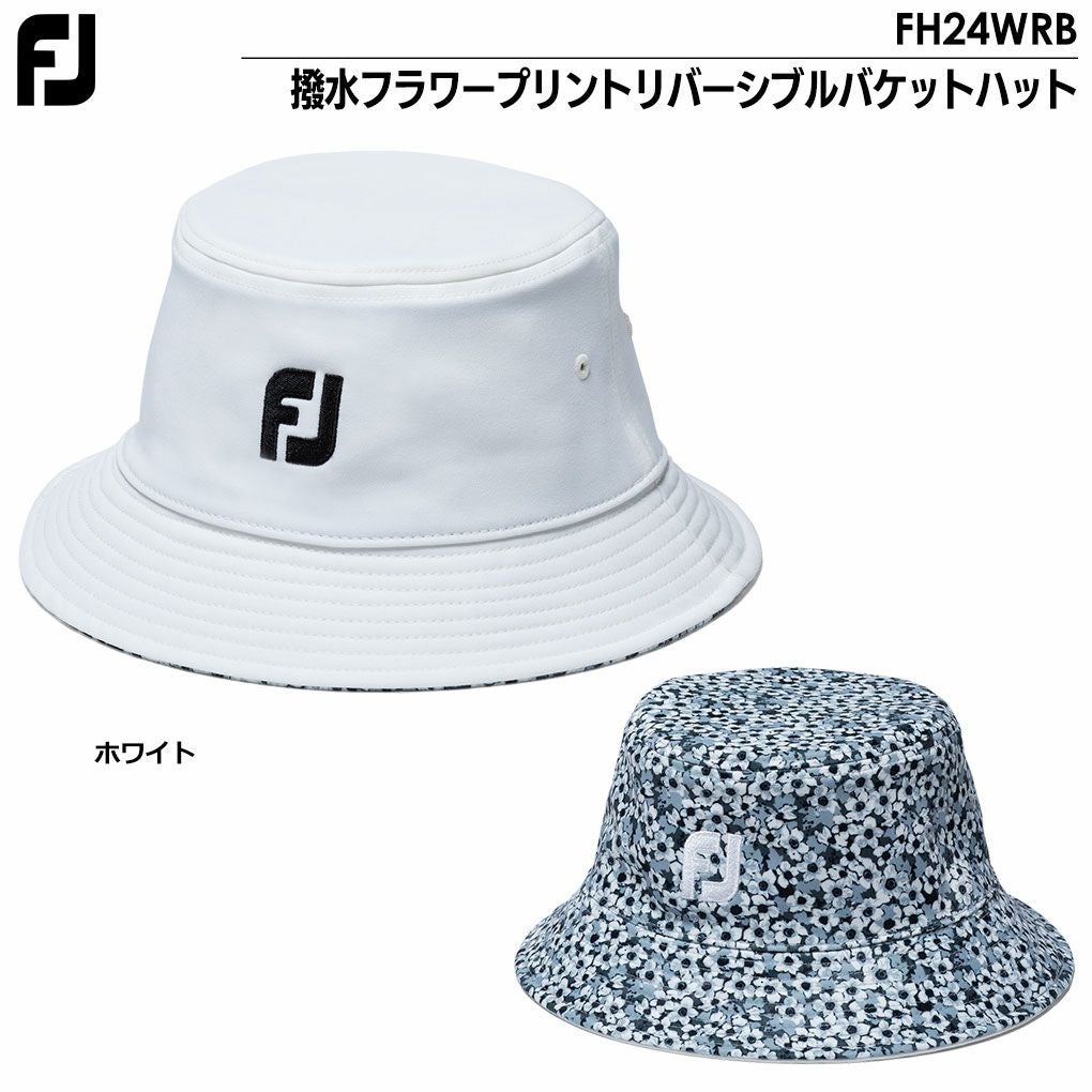 フットジョイ撥水フラワープリントリバーシブルバケットハットFH24WRBゴルフキャップ帽子FOOTJOY2024春夏モデル日本正規品