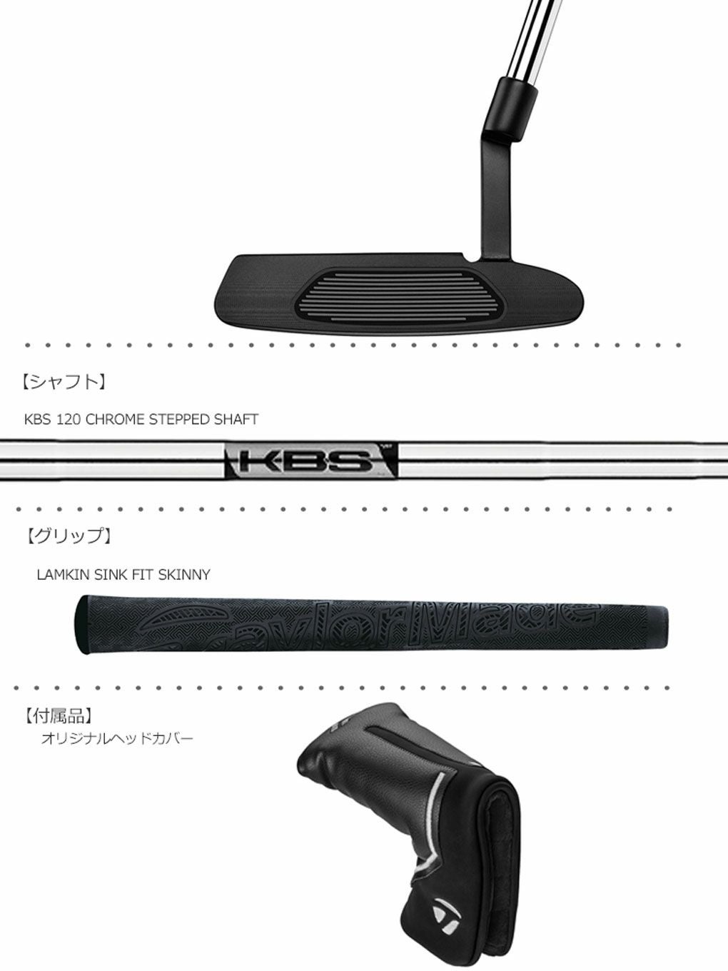 テーラーメイド 2024 TP Black Soto L-Neck パター 右用 TP