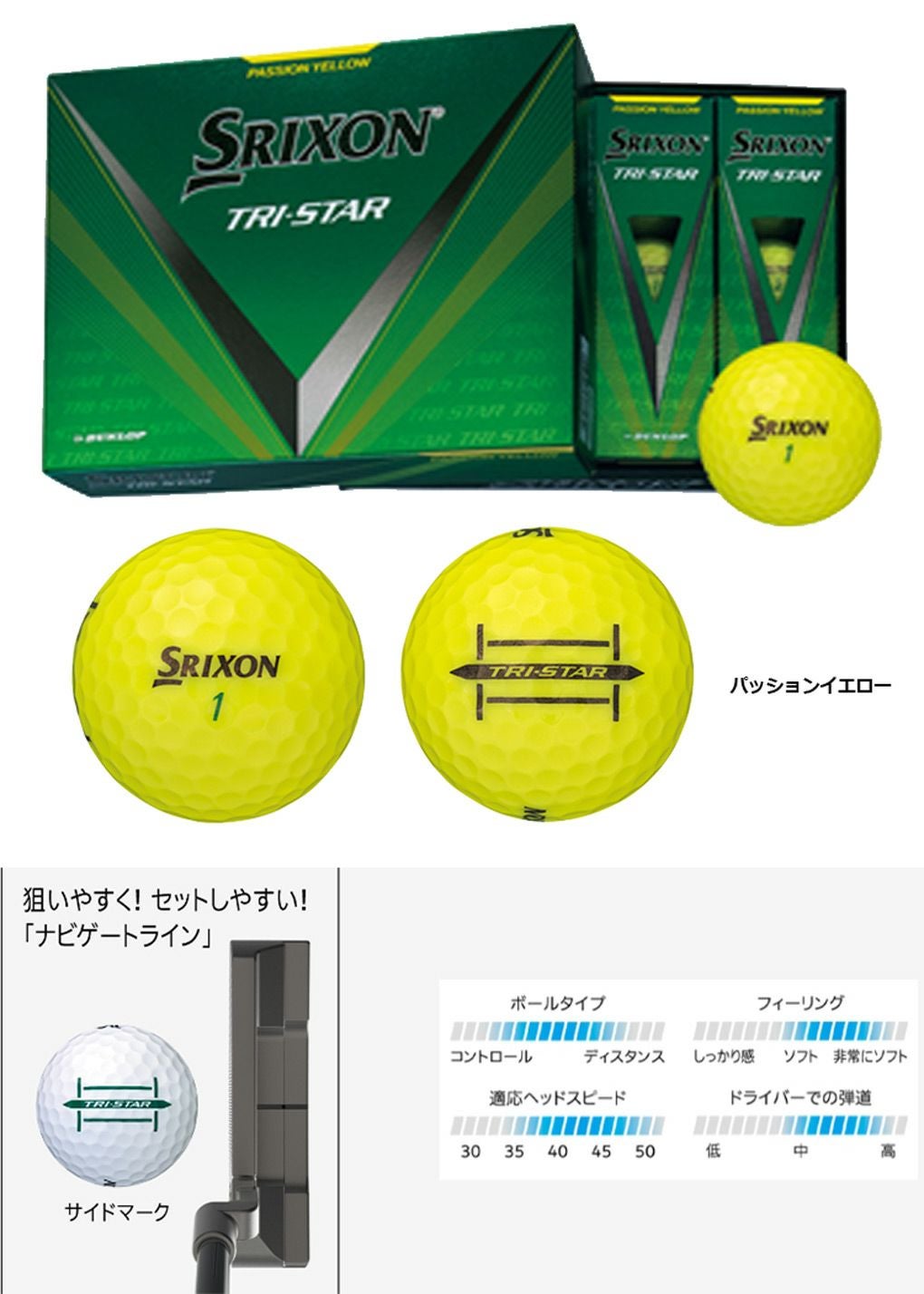 スリクソン トライスター　パッションイエロー　3箱 2025年モデル スリクソン Z-STAR 3ダース【パッションイエロー