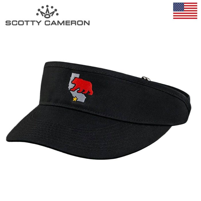 スコッティキャメロンサンバイザーメンズCaliBearVisorブラック104953ScottyCameronUSA直輸入品
