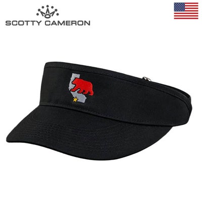 スコッティキャメロンサンバイザーメンズCaliBearVisorブラック104953ScottyCameronUSA直輸入品