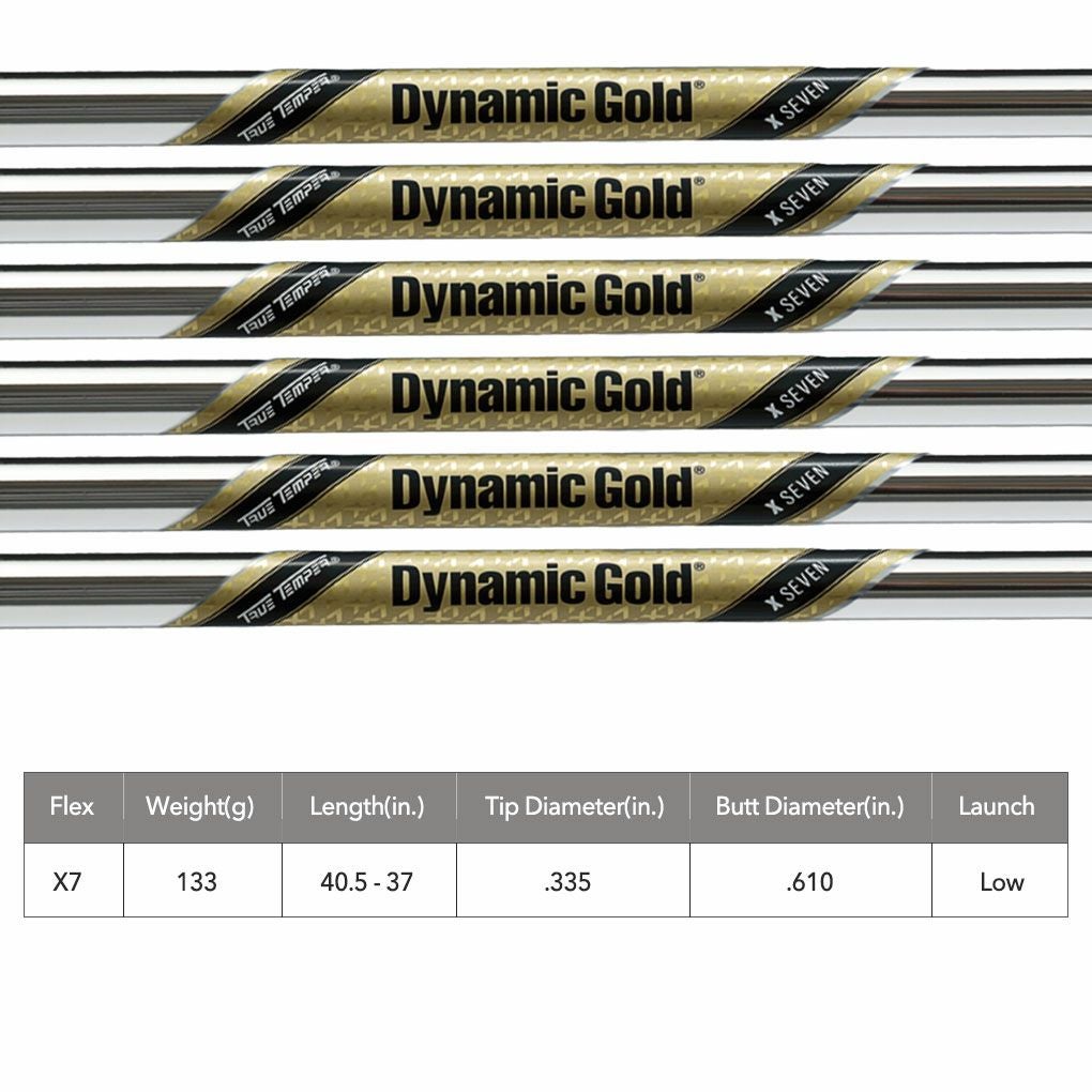 トゥルーテンパー Dynamic Gold X7 アイアン用 スチールシャフト 6本