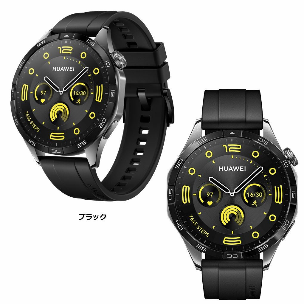 HUAWEI WATCH GT4 46mm 腕時計型GPSゴルフナビ ファーウェイ Black