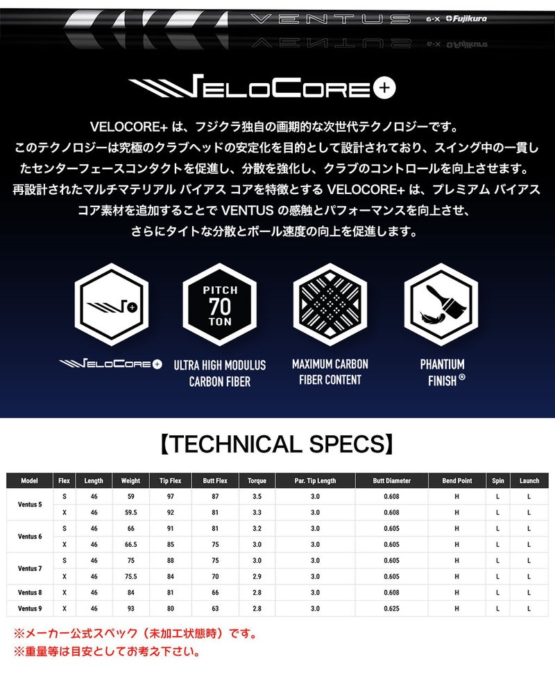 スリーブ付きシャフトフジクラVENTUS2024